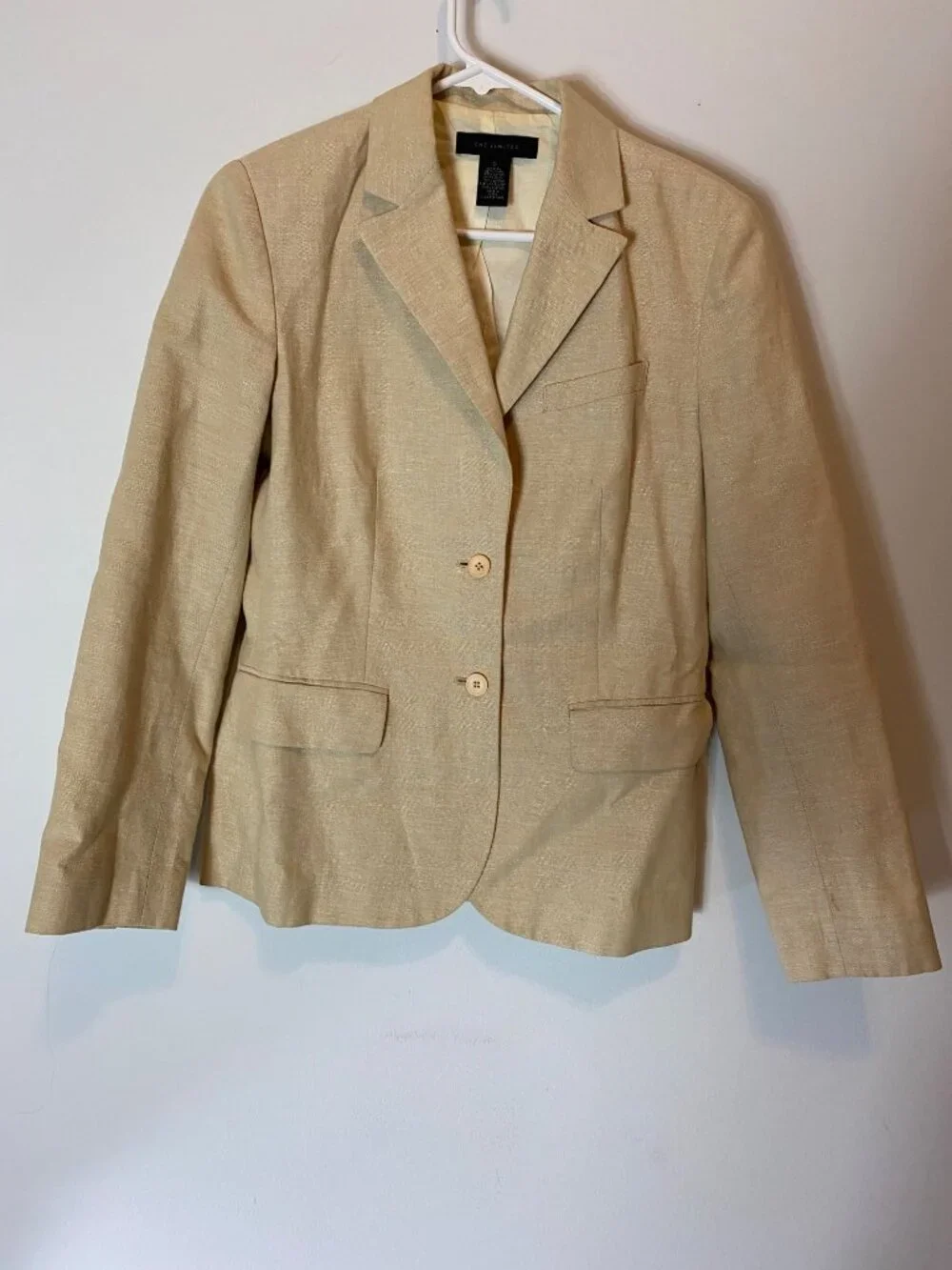 The Limited Beige Linen-Blend Blazer & Wide-Leg Pants Suit Set Small - Picture 2 of 16